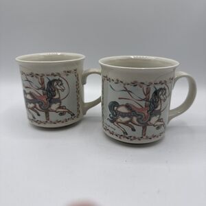 Vintage Otagiri Creative Collections Carousel Horse Coffee Mug Tea Ceramic Japan
